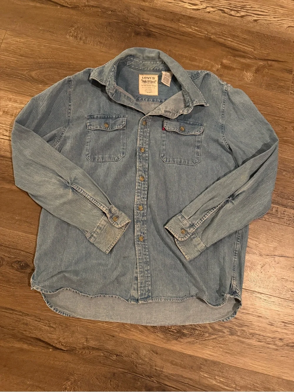 Levi's Light Blue Denim Button-Up Shirt